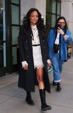 NAOMIE HARRIS Leavrs her Hotel in New York 03/07/2025