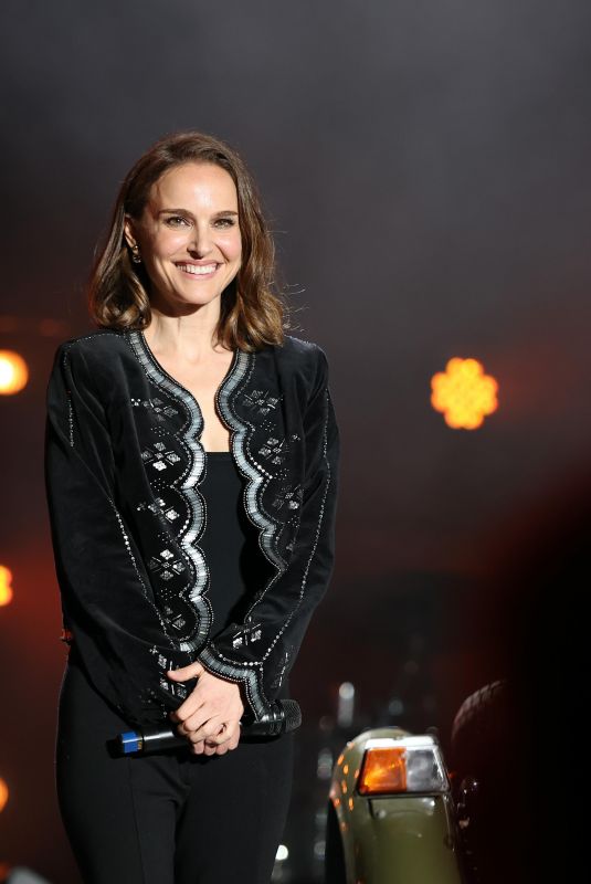 NATALIE PORTMAN on the Stage at Garden State 20th Anniversary Concert at Greek Theatre in Los Angeles 03/29/2025