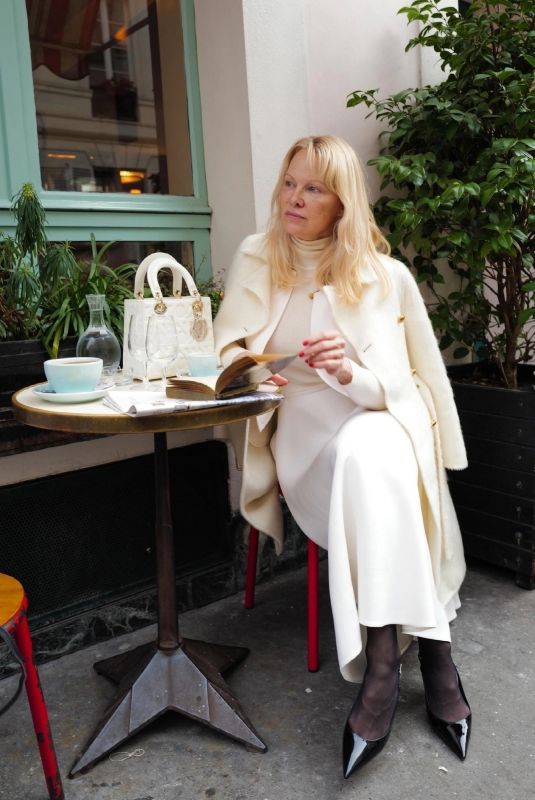 PAMELA ANDERSON Shooting Commercial for Dior in Paris, February 2025