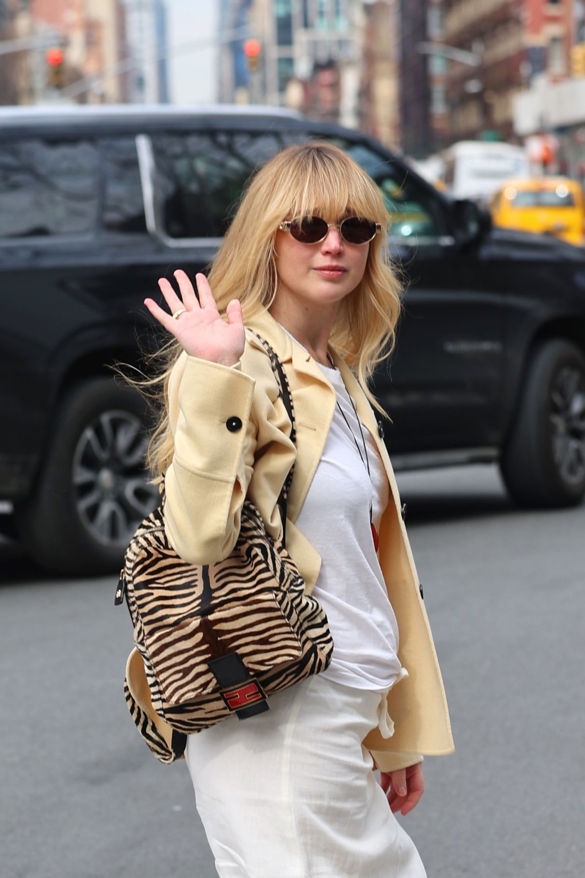 Pregnant JENNIFER LAWRENCE Out and About in West Village in