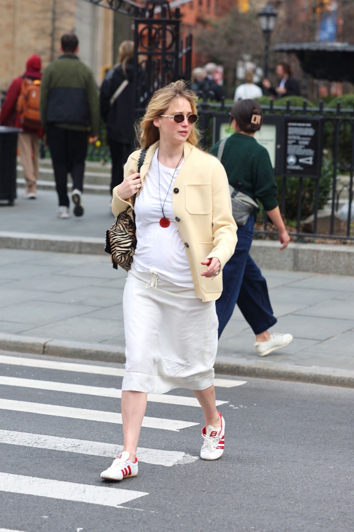 Pregnant JENNIFER LAWRENCE Out and About in West Village in