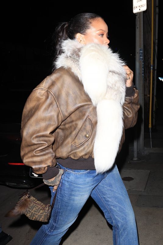 RIHANNA Out for Dinner at Giorgio Baldi with Friends in Santa Monica 03/08/2025
