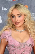 SABRINA CARPENTER at 2025 BRIT Awards in London 03/01/2025