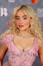 SABRINA CARPENTER at 2025 BRIT Awards in London 03/01/2025