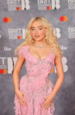 SABRINA CARPENTER at 2025 BRIT Awards in London 03/01/2025