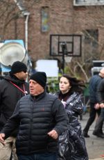 SELENA GOMEZ on the Set of Only Murders in the Building on Staten Island 03/06/2025