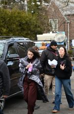SELENA GOMEZ on the Set of Only Murders in the Building on Staten Island 03/06/2025