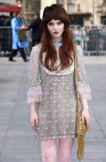 SOPHIE THETCHER Arrives at Valentino Womenswear Fall/Winter 2025-2026 Show in Paris 03/09/2025