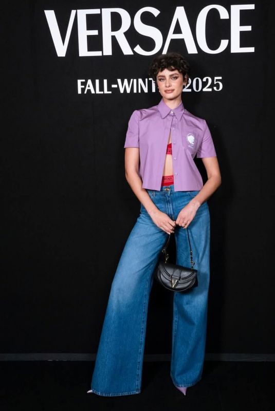 TAYLOR HILL at Versace Fall/Winter 2025 Fashion Show in Milan 03/03/2025