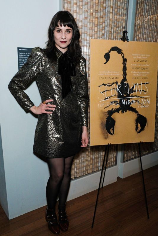 TUPPENCE MIDDLETON at Launch of Her Debut Book Scorpions: A Memoir at Grant Museum of Zoology in London 02/28/2025