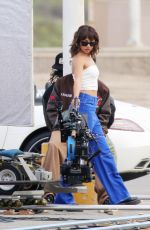 XOCHITL GOMEZ on the Set of a Music Video in Los Angeles 02/28/2025