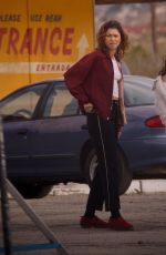 ZENDAYA COLEMAN on the Set of Euphoria, Season 3 Filming in Palmdale 02/27/2025