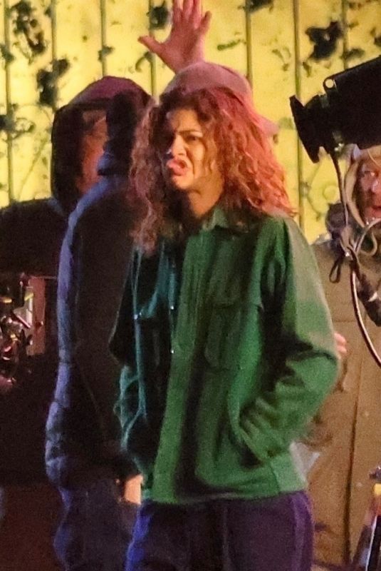 ZENDAYA Films at Strip Club for Euphoria in Los Angeles 03/01/2025