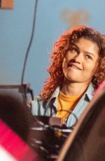 ZENDAYA on the Set of Euphoria Season 3 in Los Angeles 03/25/2025