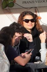 ZENDAYA Takes a Pizza Break from Filming The Odyssey in Favignana 03/30/2025