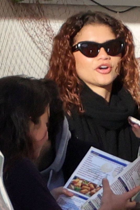 ZENDAYA Takes a Pizza Break from Filming The Odyssey in Favignana 03/30/2025