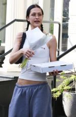 AMALIA HAMLIN and Her Friend TALA Out for Pizza to go in New York City 04/23/2025