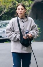 ANA CORRIGAN Out with Her Dog in Los Feliz 04/19/2025