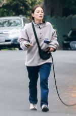 ANA CORRIGAN Out with Her Dog in Los Feliz 04/19/2025