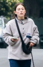 ANA CORRIGAN Out with Her Dog in Los Feliz 04/19/2025