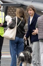 ANA DE ARMAS and Tom Cruise Arrives in London on His Helicopter 04/15/2025