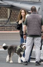 ANA DE ARMAS and Tom Cruise Arrives in London on His Helicopter 04/15/2025