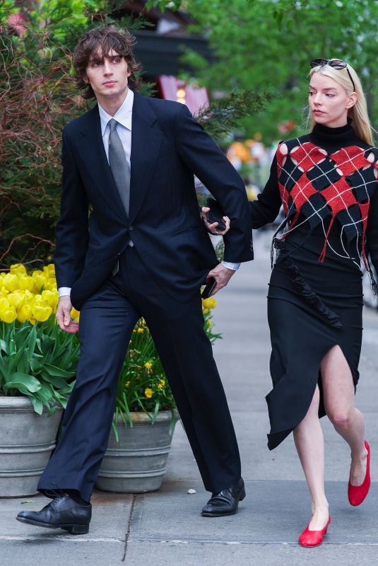 ANYA TAYLOR-JOY and Malcolm McRae Out and About in Tribeca in New York City 04/26/2025