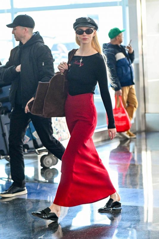 ANYA TAYLOR-JOY Arrives at JFK Airport in New York 04/28/2025