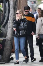 ASHLEY BENSON Out for Lunch Date at Il Pastaio in Beverly Hills 04/15/2025