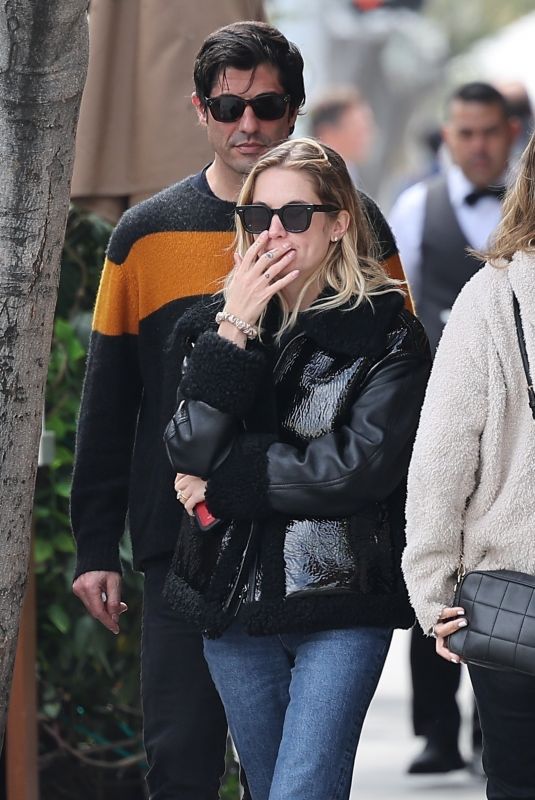 ASHLEY BENSON Out for Lunch Date at Il Pastaio in Beverly Hills 04/15/2025