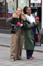 ASHLEY ROBERTS and OTI MABUSE Films Tik Tok Videos in London 04/08/2025