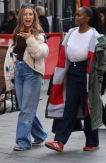 ASHLEY ROBERTS and OTI MABUSE Films Tik Tok Videos in London 04/08/2025