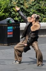 ASHLEY ROBERTS and OTI MABUSE Films Tik Tok Videos in London 04/08/2025