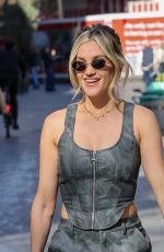 ASHLEY ROBERTS in a Grey Corset Top and Matching Trousers at Heart Radio 04/07/2025