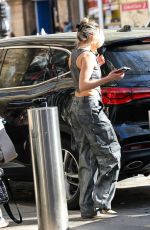ASHLEY ROBERTS in a Grey Corset Top and Matching Trousers at Heart Radio 04/07/2025