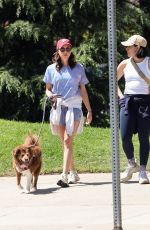 AUBREY PLAZA Out with Her Dog and a Gal Pal in Los Feliz 04/15/2025