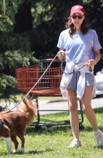AUBREY PLAZA Out with Her Dog and a Gal Pal in Los Feliz 04/15/2025