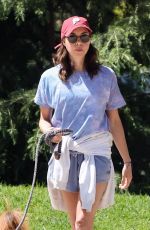 AUBREY PLAZA Out with Her Dog and a Gal Pal in Los Feliz 04/15/2025