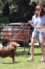 AUBREY PLAZA Out with Her Dog and a Gal Pal in Los Feliz 04/15/2025