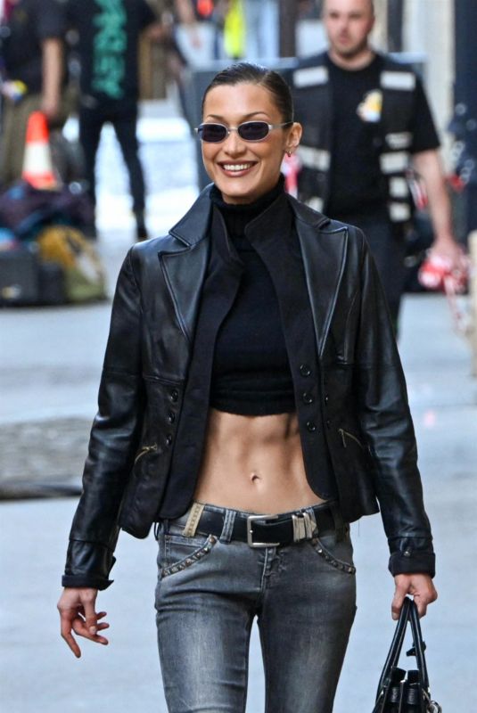 BELLA HADID Leaves Set of Her New Series The Beauty in Paris 04/11/2025