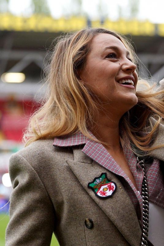 BLAKE LIVELY at Sky Bet League One Match Between Wrexham AFC and Charlton Athletic FC in Wrexham 04/26/2025