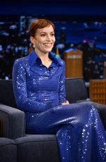 BRITT LOWER at Tonight Show Starring Jimmy Fallon in New York 03/31/2025