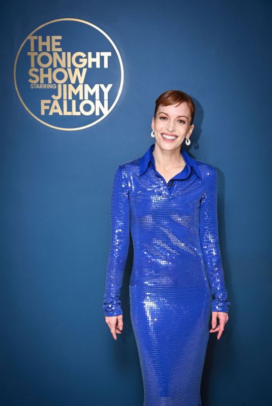 BRITT LOWER at Tonight Show Starring Jimmy Fallon in New York 03/31/2025