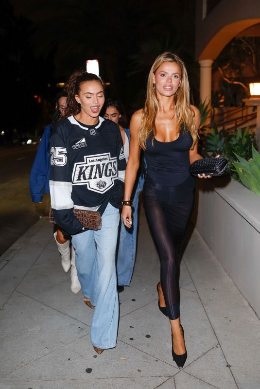 BROOKS NADER with Sister and Friends at San Vicente Bungalows in Los Angeles 04/23/2025