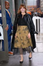 BRYCE DALLAS HOWARD Arrives at ABC Studios in New York City 04/07/2025
