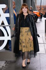 BRYCE DALLAS HOWARD Arrives at ABC Studios in New York City 04/07/2025