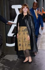 BRYCE DALLAS HOWARD Arrives at ABC Studios in New York City 04/07/2025