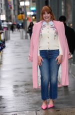 BRYCE DALLAS HOWARD Arrives at ABC Studios in New York City 04/07/2025