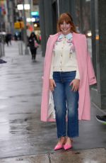 BRYCE DALLAS HOWARD Arrives at ABC Studios in New York City 04/07/2025