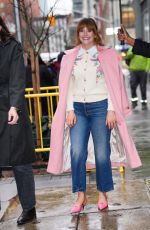 BRYCE DALLAS HOWARD Arrives at ABC Studios in New York City 04/07/2025